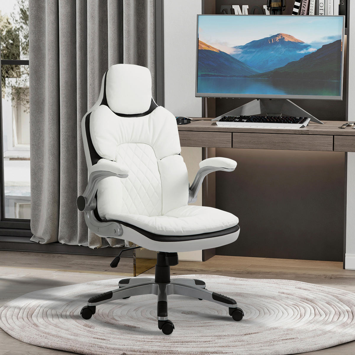 Drehstuhl 921-295 weiß 921-295 - weiß (69,00/121,00/67,00cm) - Vinsetto