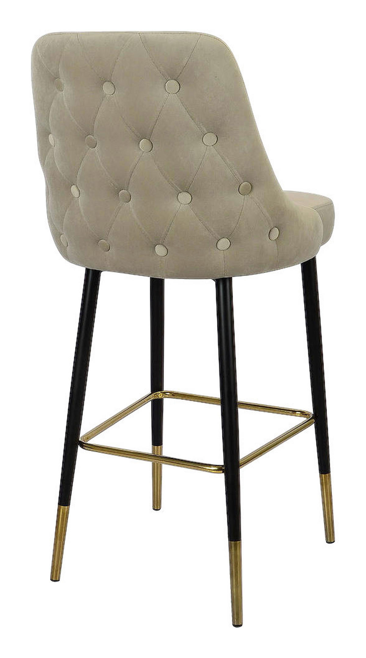 Barhocker Mojo 101 taupe Microfaser B/H/T: ca. 53x110x57 cm Mojo 101 - schwarz/taupe (53,00/110,00/57,00cm) - 360 Living