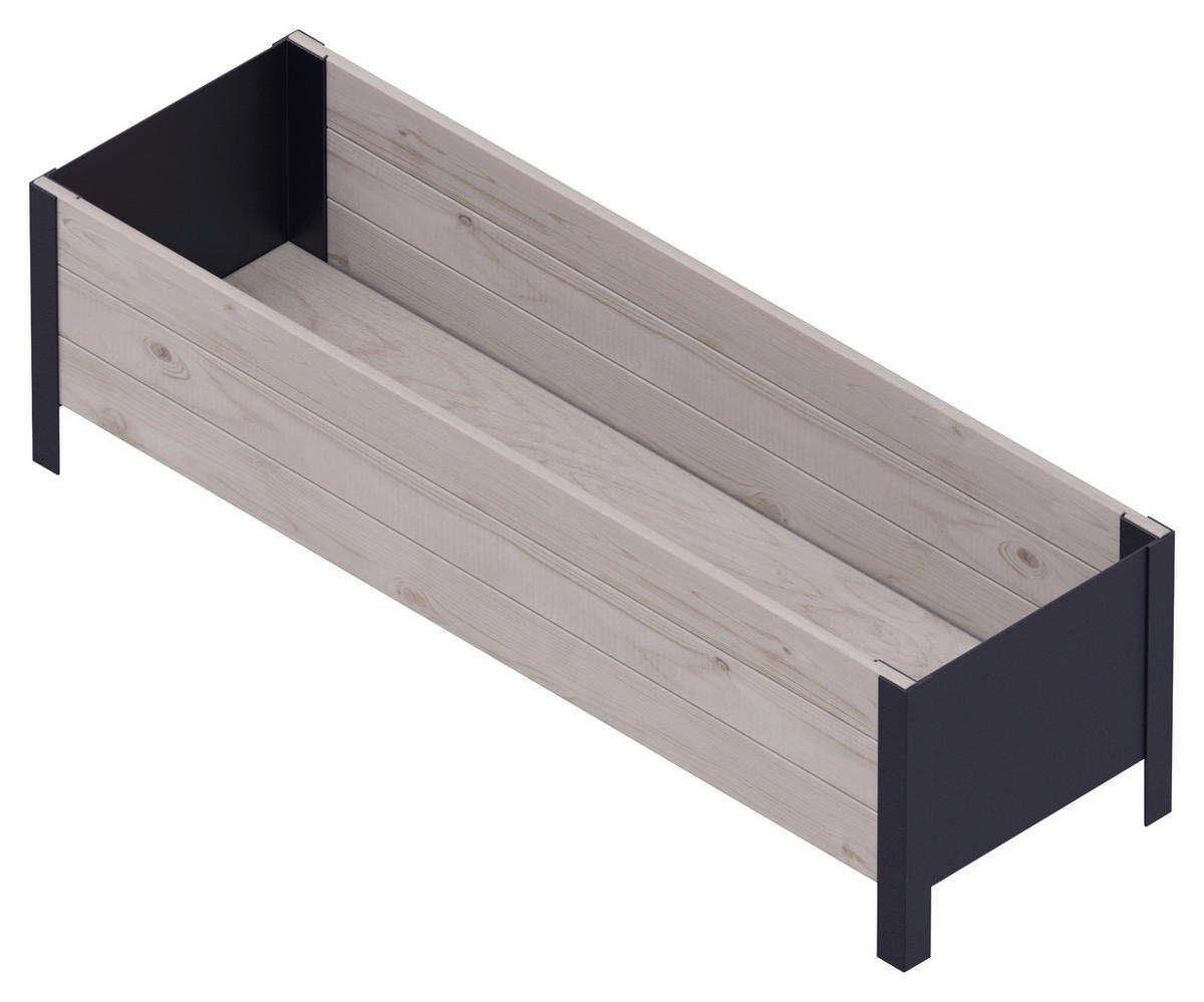 UPYARD Hochbeet MODERN grau Holz B/H/L: ca. 36x32x118 cm MODERN - grau (118,00/36,00/32,00cm) - UPYARD