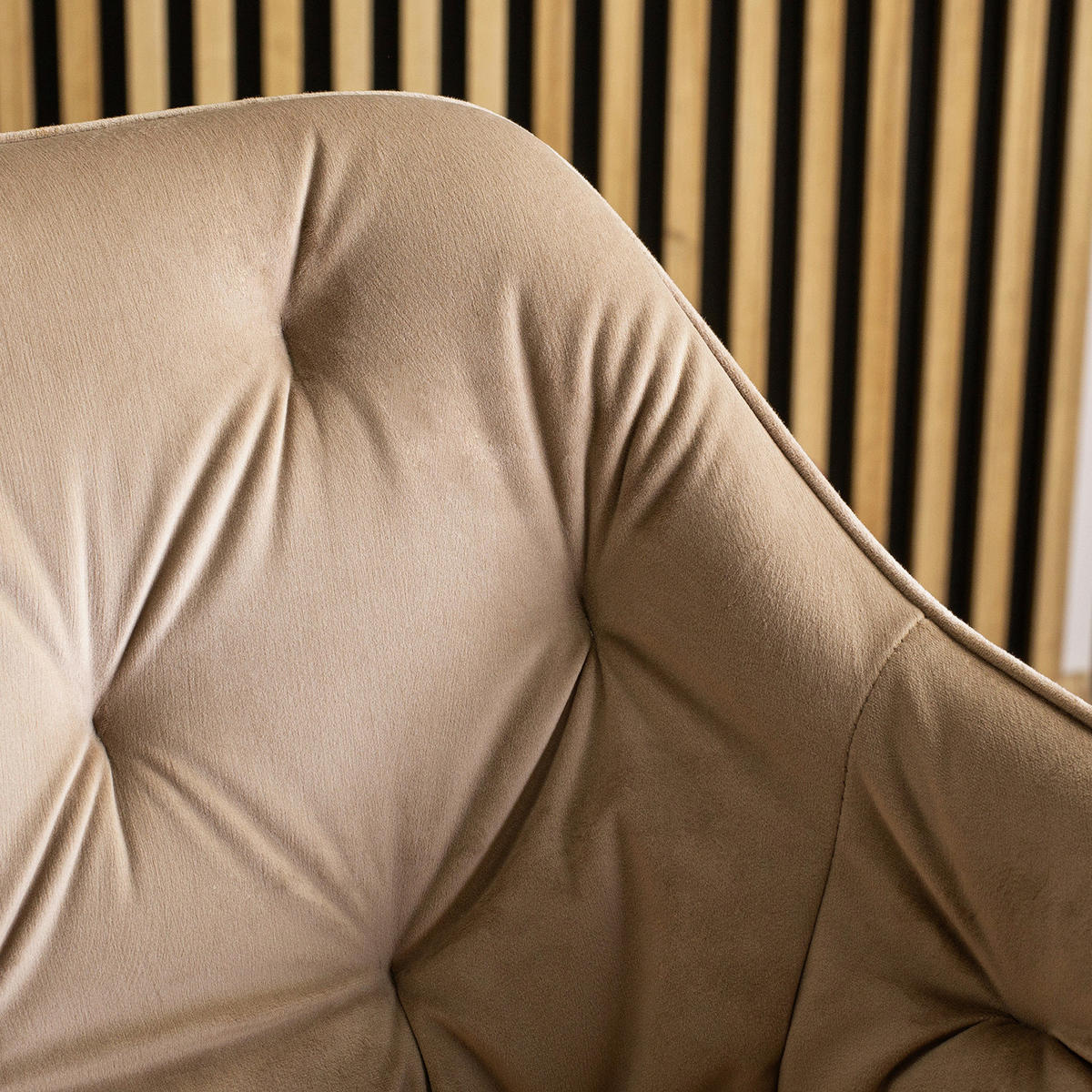Barhocker SALEM beige Velourstoff B/H/T: ca. 53x105x58 cm SALEM - beige (53,00/105,00/58,00cm) - WIPMEB