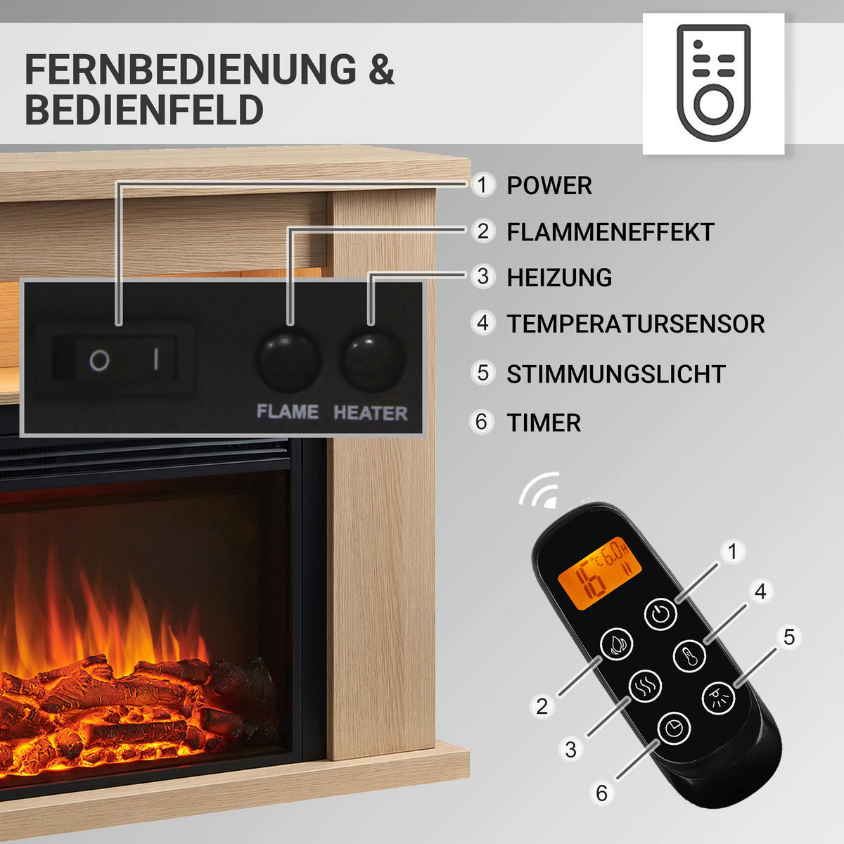 Balderia Elektrischer-Kamin Ruby EF376A-MT376E-NO braun B/H/L: ca. 28x88x130 cm ca. 2000 W Elektro-Kamin Ruby - braun (130,00/28,00/88,00cm) - Balderia