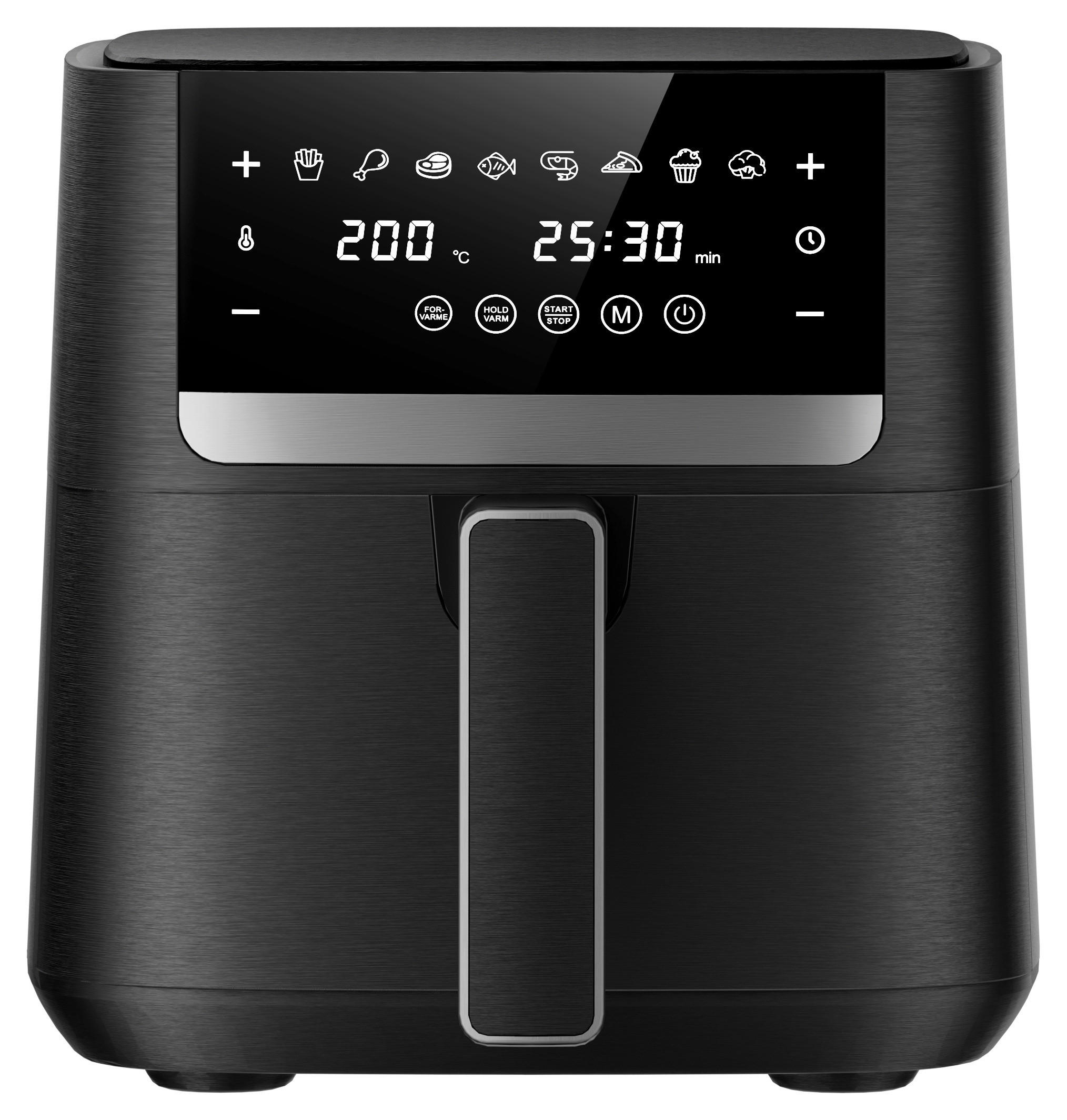 POCOline Heißluftfritteuse RA461D schwarz Metall B/H/L: ca. 24,5x25,5x34,6 cm ca. 4 l Heißluftfritteuse_Curacao - schwarz (34,60/24,50/25,50cm) - POCOline