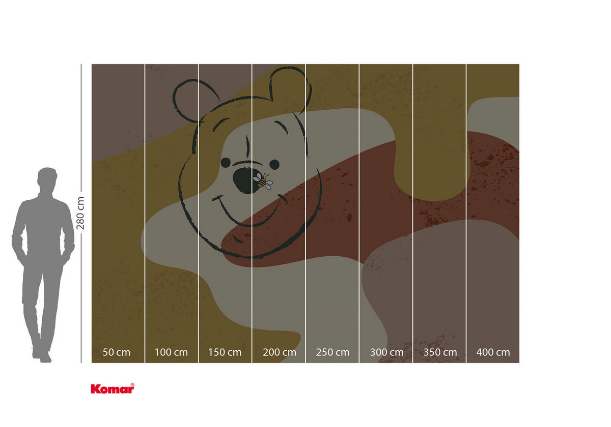 Komar Fototapete Winnie the Pooh Bee IADX8-049 B/H: ca. 400x280 cm Winnie the Pooh Bee IADX8-049 - (400,00/280,00cm) - Komar
