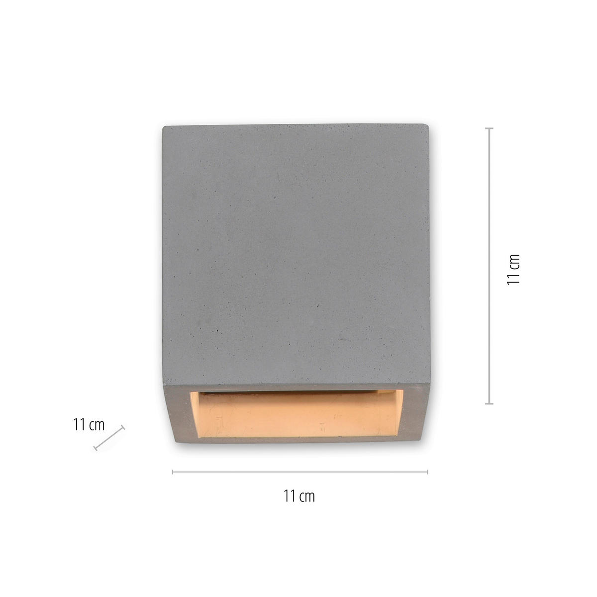 Paul Neuhaus Wandleuchte ETON 9069-22 grau Beton Eisen B/H/T: ca. 11,5x11,5x11,5 cm G9 1 Brennstellen ETON - grau (11,50/11,50/11,50cm) - Paul Neuhaus