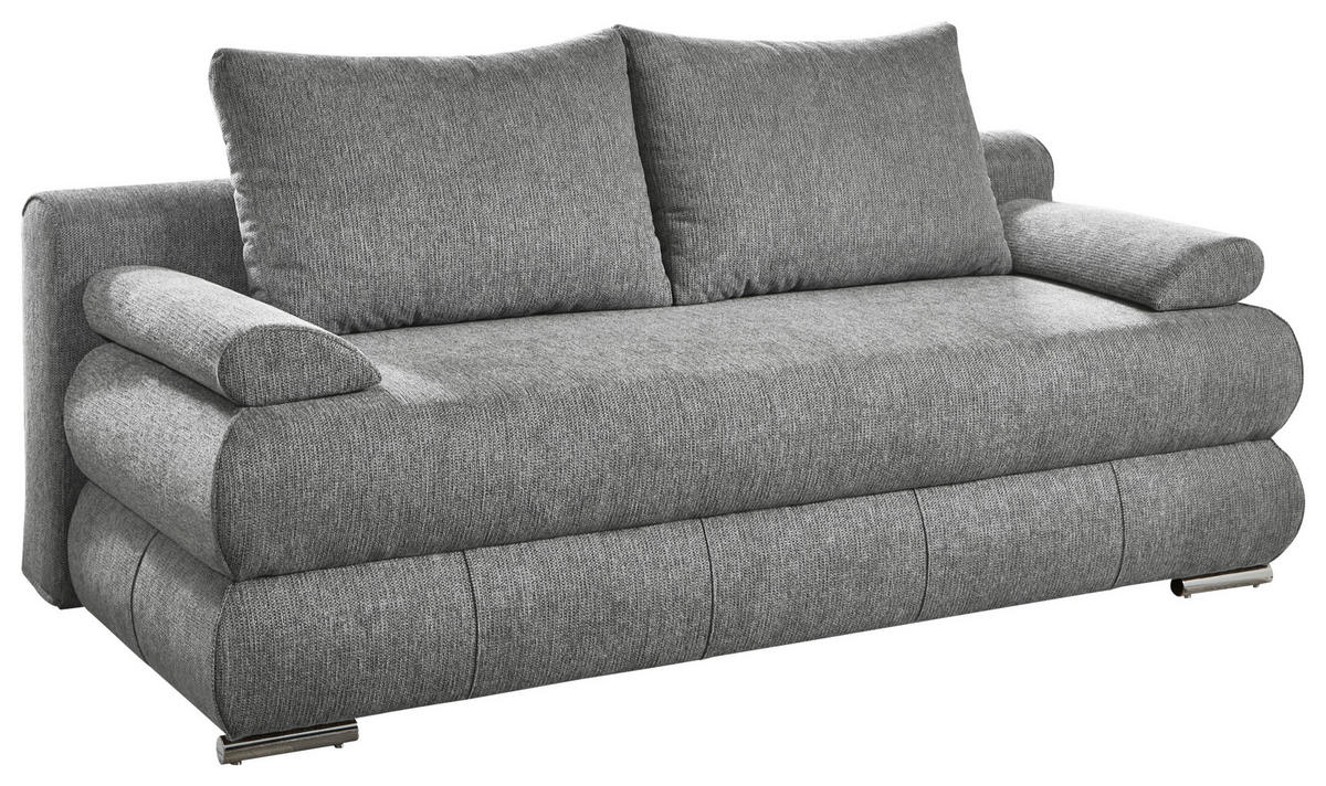 Schlafsofa Biel silber B/H/T: ca. 199x97x95 cm Biel - silber (199,00/97,00/95,00cm)