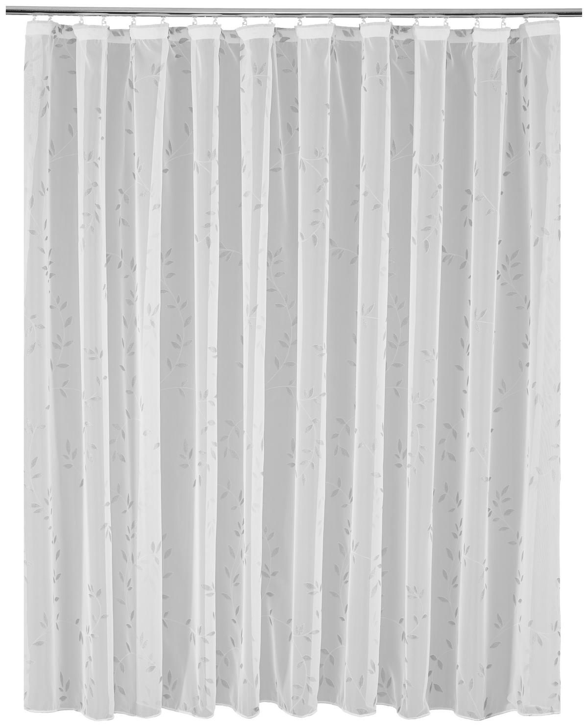 Fertigstore Laura weiß B/L: ca. 145x300 cm Laura - weiß/grau (145,00/300,00cm) - POCOline