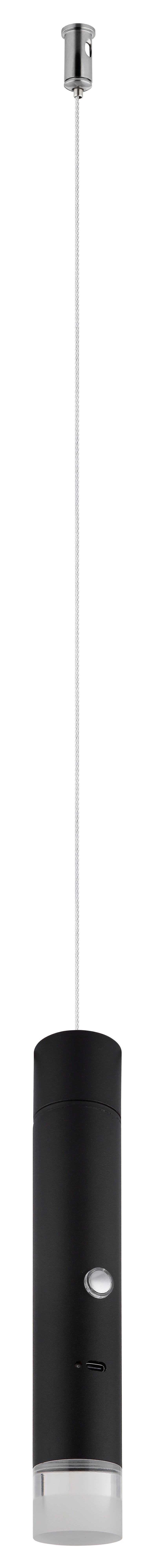 GLOBO LED-Hängeleuchte klar mattschwarz Metall Acryl H/D: ca. 120x3,8 cm 1.0 Brennstellen PELO - klar/mattschwarz (3,80/120,00cm) - GLOBO