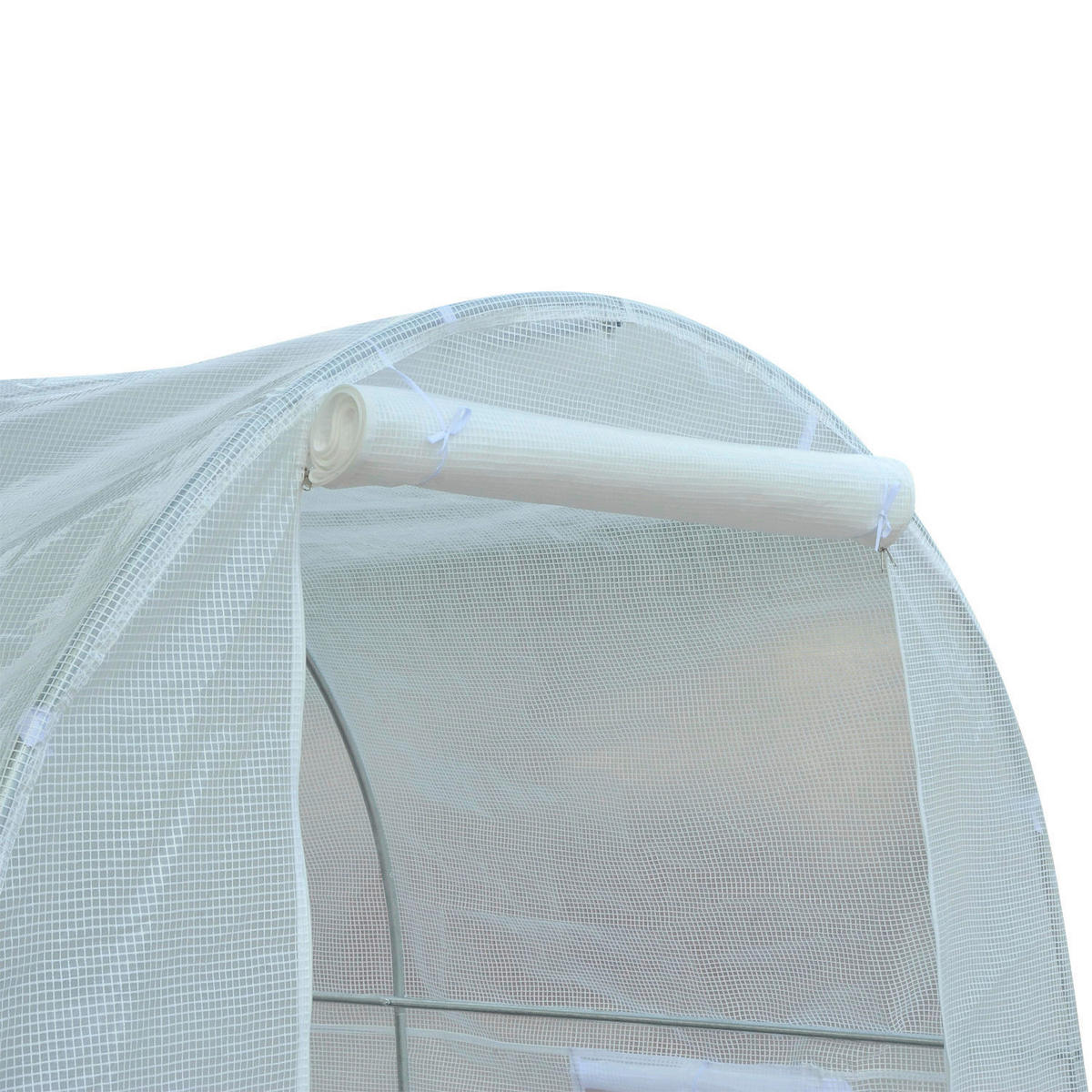 Outsunny Foliengewächshaus B/H/L: ca. 200x200x250 cm Foliengewächshaus MH845-071 - weiß (250,00/200,00/200,00cm) - Outsunny