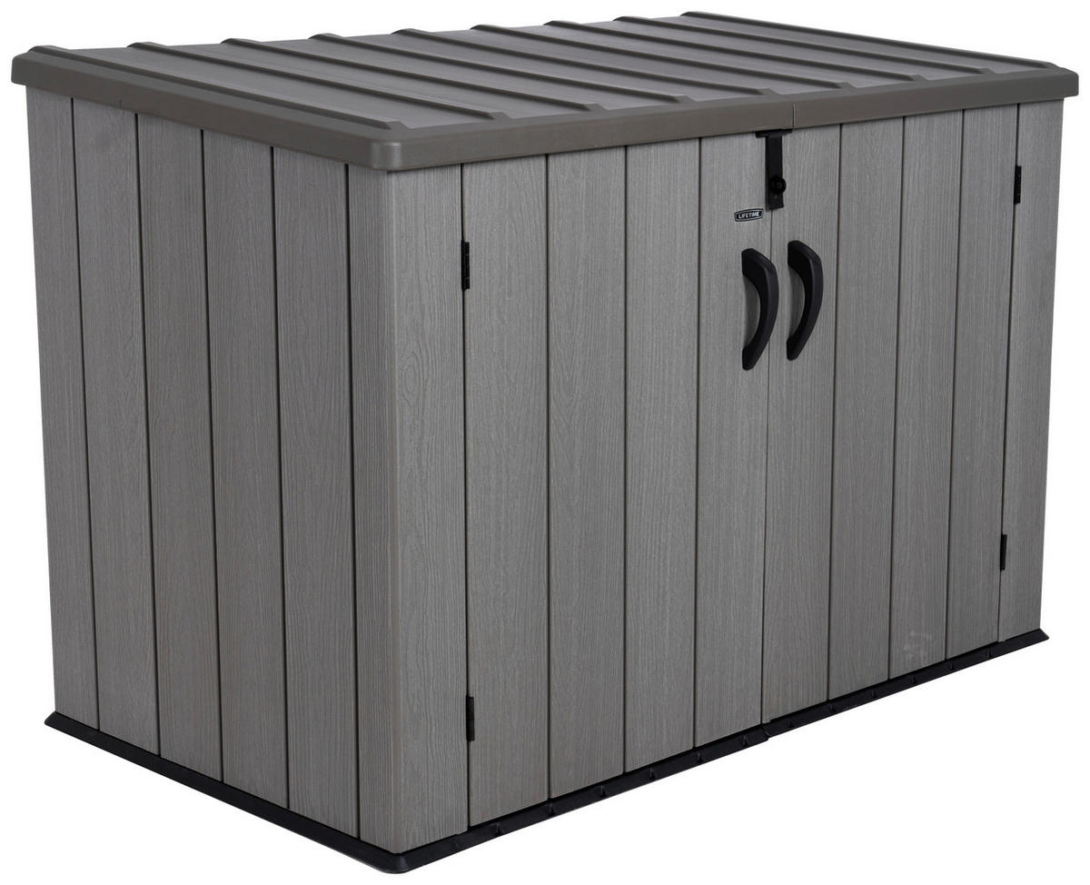 Lifetime Mülltonnenbox Greg hellgrau B/H/L: ca. 191x131x109 cm Greg - hellgrau/hellbraun (109,00/191,00/131,00cm) - Lifetime