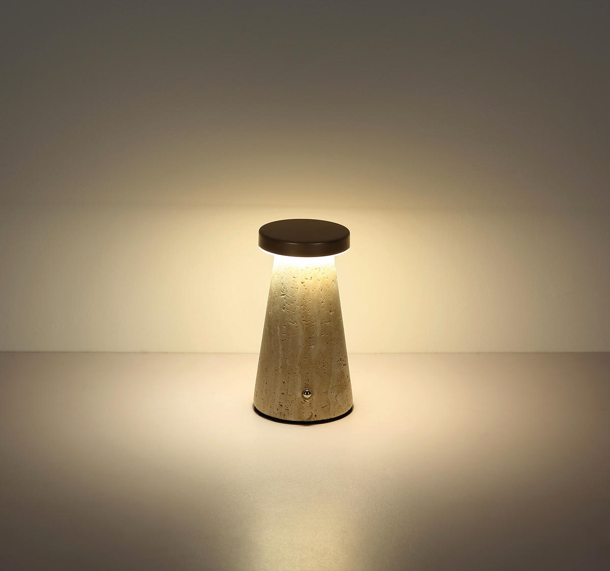 GLOBO Tischleuchte Tischleuchte-Adina - Cappuccino/grau (13,50/13,50/20,50cm) - GLOBO