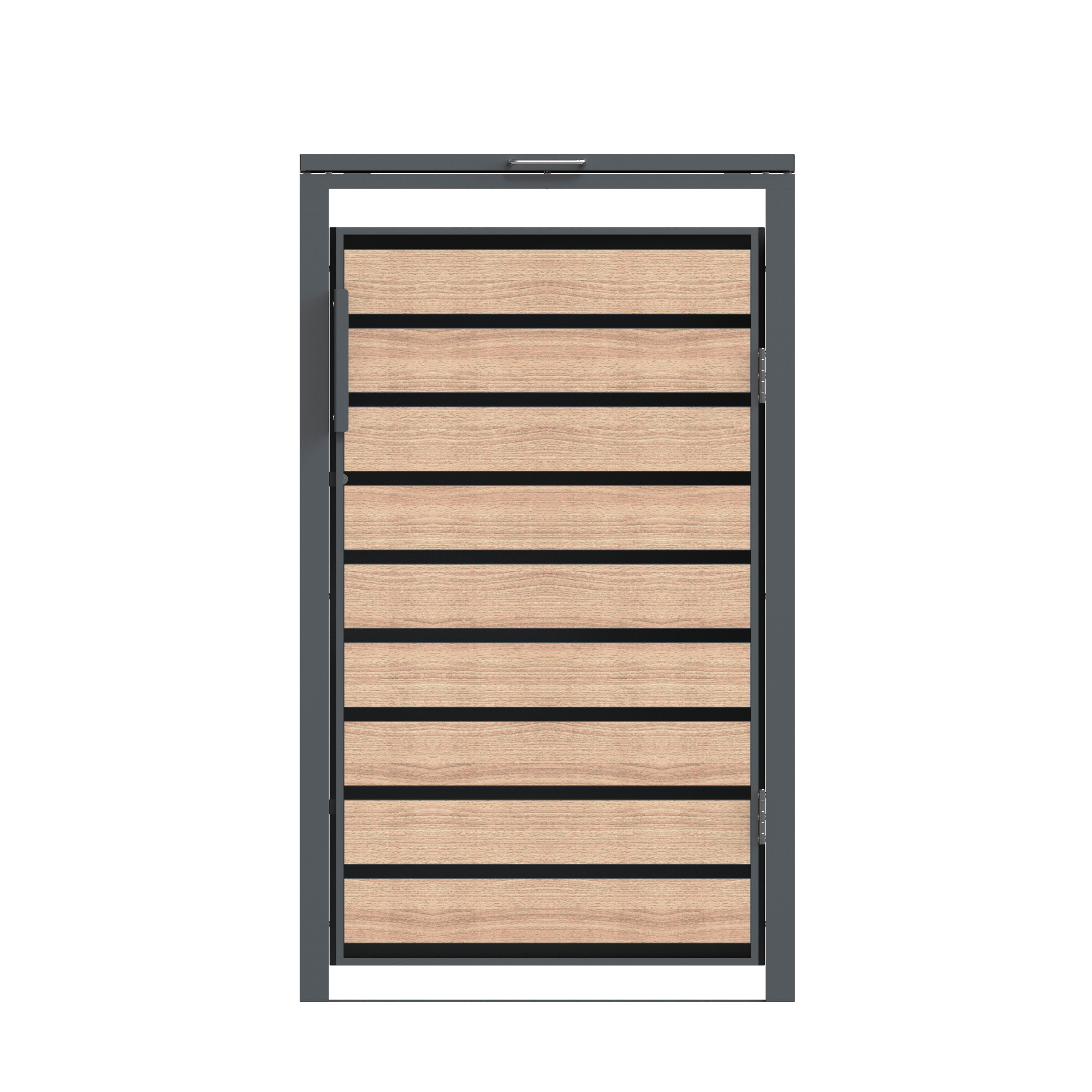 Westmann Mülltonnenbox Lacina braun B/H/L: ca. 68x116x80 cm Lacina - braun (80,00/68,00/116,00cm) - Westmann