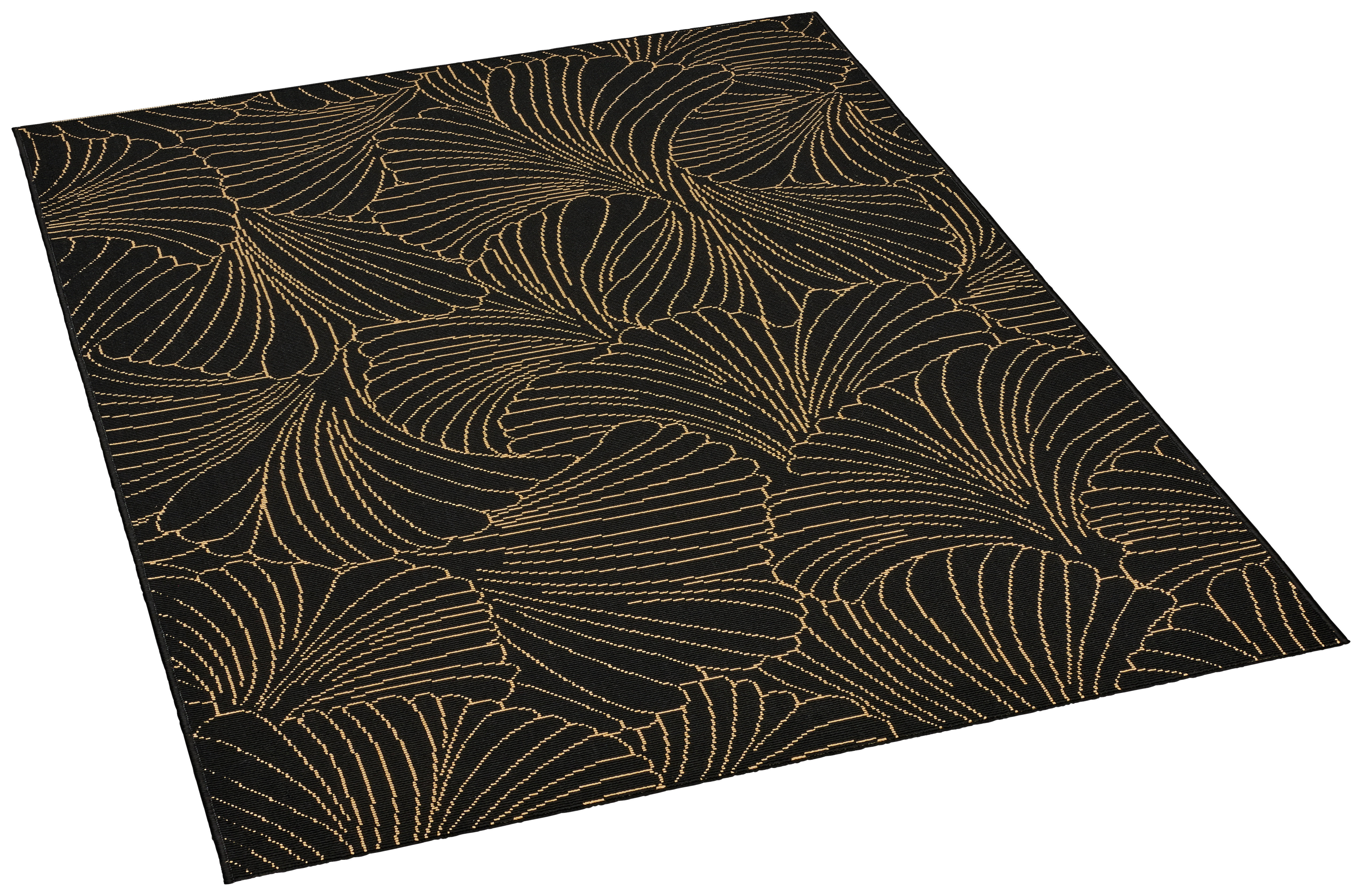 Webteppich Luxus schwarz B/L: ca. 120x170 cm Luxus - gold/schwarz (120,00/170,00cm)