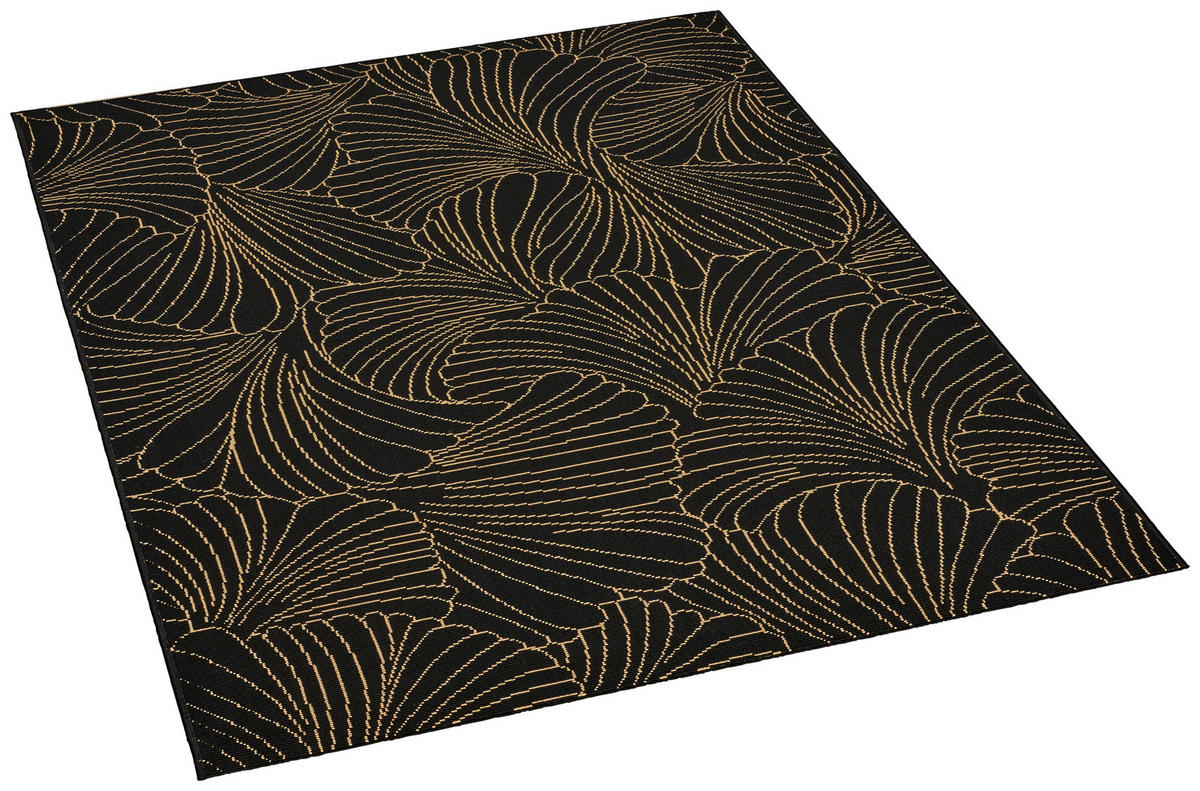 Webteppich Luxus schwarz B/L: ca. 160x230 cm Luxus - gold/schwarz (160,00/230,00cm)