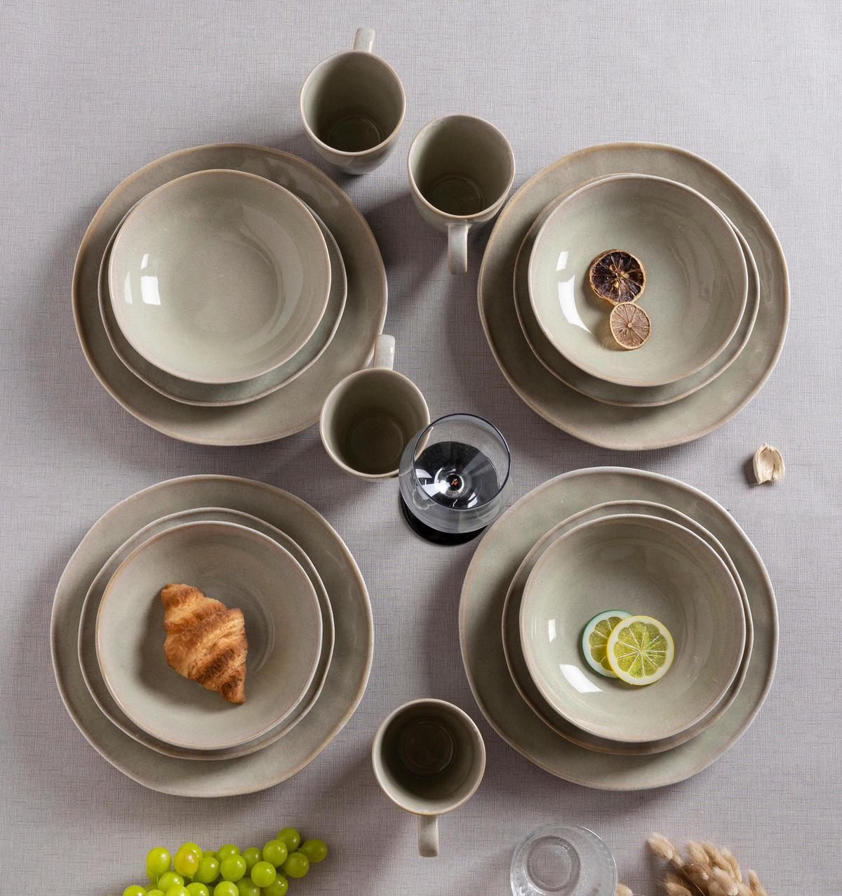 POCOline Kombiservice beige Steingut 1 tlg. Kombiservice_Isa_16tlg. - beige - POCOline