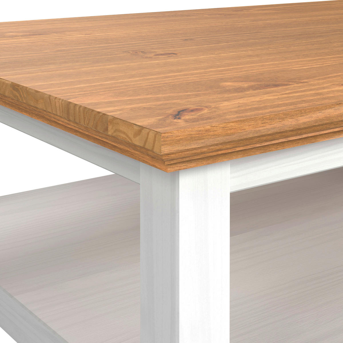 Couchtisch Breda B/H/T: ca. 107x45x76 cm Breda - weiß/honig (107,00/45,00/76,00cm)