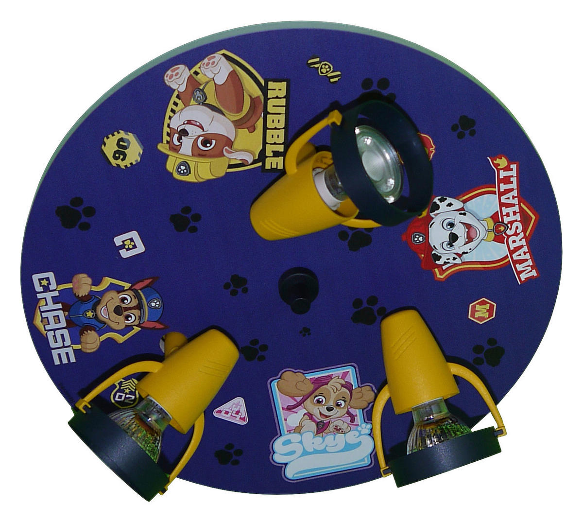 Niermann Strahler Paw Patrol 601 dunkelblau gelb Kunststoff D: ca. 35 cm GU10 3 Brennstellen Strahler_Paw_Patrol - gelb/dunkelblau (35,00cm) - Niermann