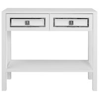 Konsole Royal Living weiß glänzend B/H/T: ca. 90x75x35 cm Royal Living - weiß/silber (90,00/75,00/35,00cm)