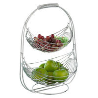 POCOline Obstkorb Chrom Metall B/H/L: ca. 36x42x20,5 cm Obstkorb_2_Etagen - Chrom (20,50/36,00/42,00cm) - POCOline