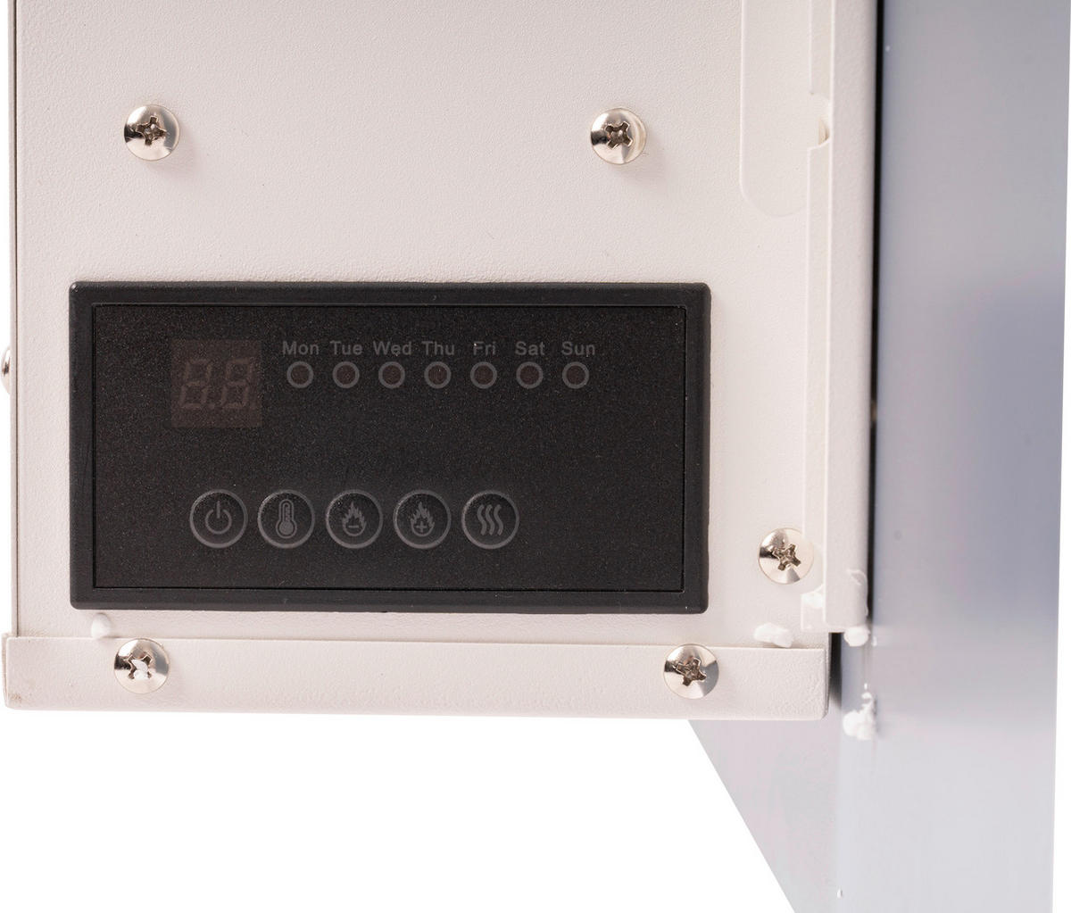 Elektrischer-Kamin KJETIL B990908 weiß Eisen Glas B/H/T: ca. 128x61x26 cm ca. 1500 W Elektrischer_Kamin B990908 - weiß (128,00/61,00/26,00cm)