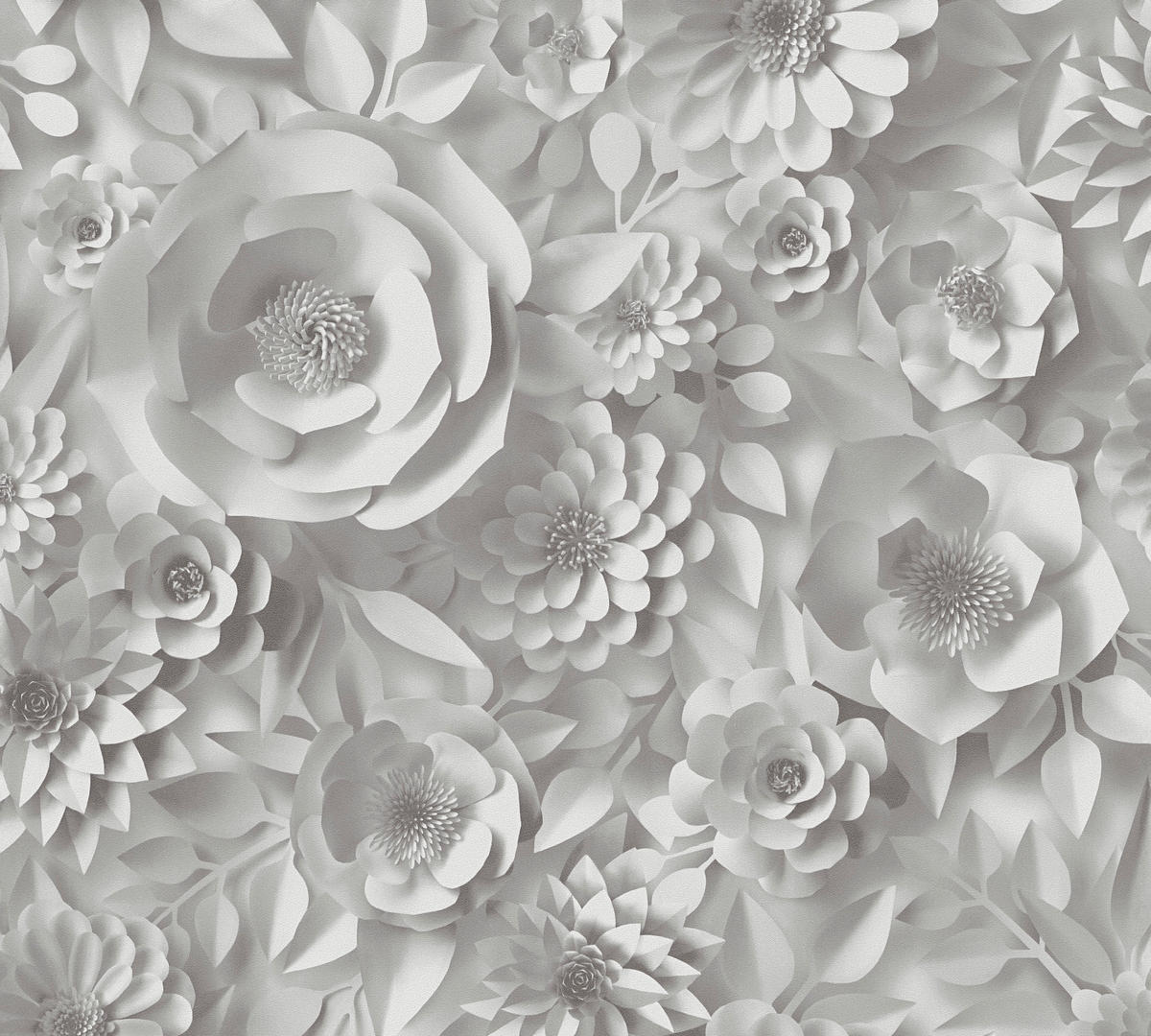 A.S.Creation Vliestapete Floral grau B/H: ca. 0,53x10,05 cm Tapete 3D in Grau - grau (0,53/10,05cm) - A.S.Creation