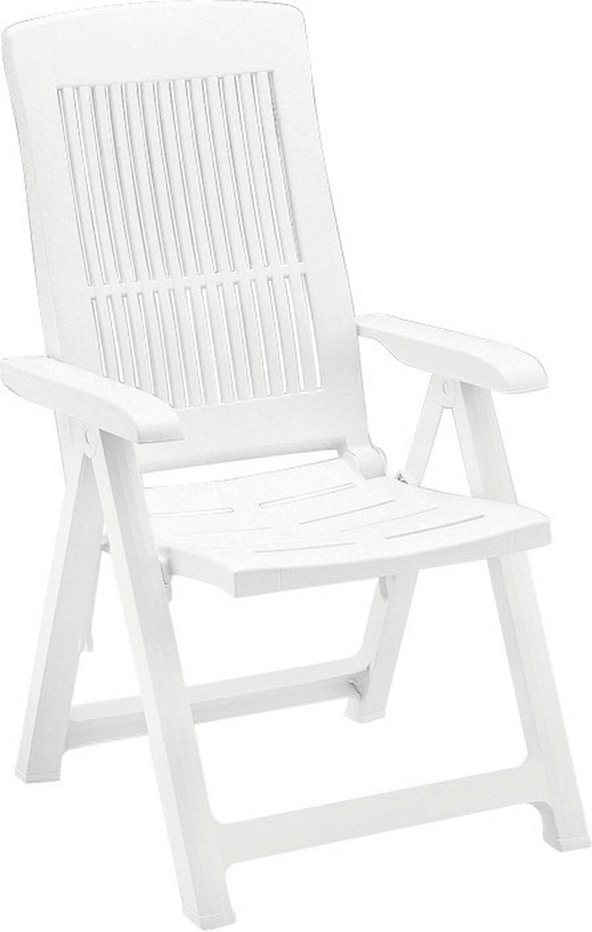 ProGarden Klappsessel Tampa weiß Kunststoff B/H/L: ca. 61x109x60 cm Tampa - weiß (60,00/61,00/109,00cm) - ProGarden