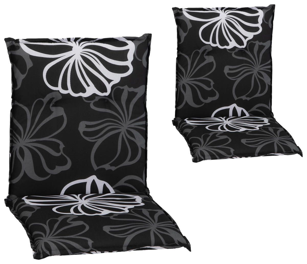 Beo Saumauflage für Niedriglehner schwarz Polyester-Mischgewebe B/H/L: ca. 50x6x101 cm 2er Set Saumauflage_für_Niedriglehner_2er - weiß/schwarz (101,00/50,00/6,00cm) - Beo