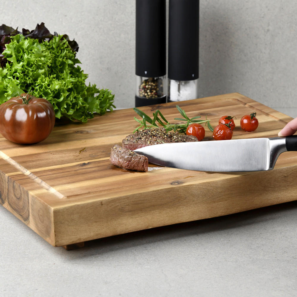 Kesper Tranchierbrett natur Akazie B/H/L: ca. 36,5x7x48 cm Tranchierbrett - natur (48,00/36,50/7,00cm) - Kesper