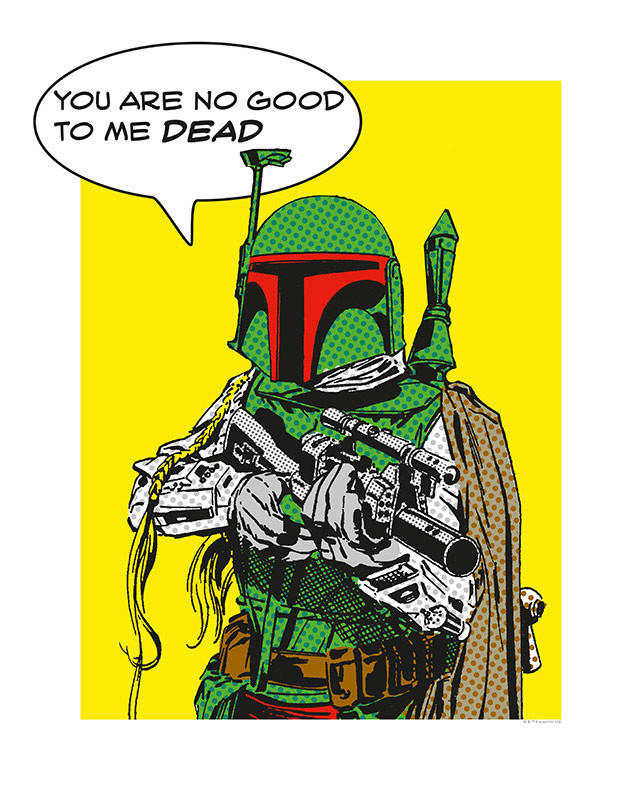 Komar Poster Star Wars Classic Comic Quote Boba_ Star Wars B/L: ca. 40x50 c günstig online kaufen