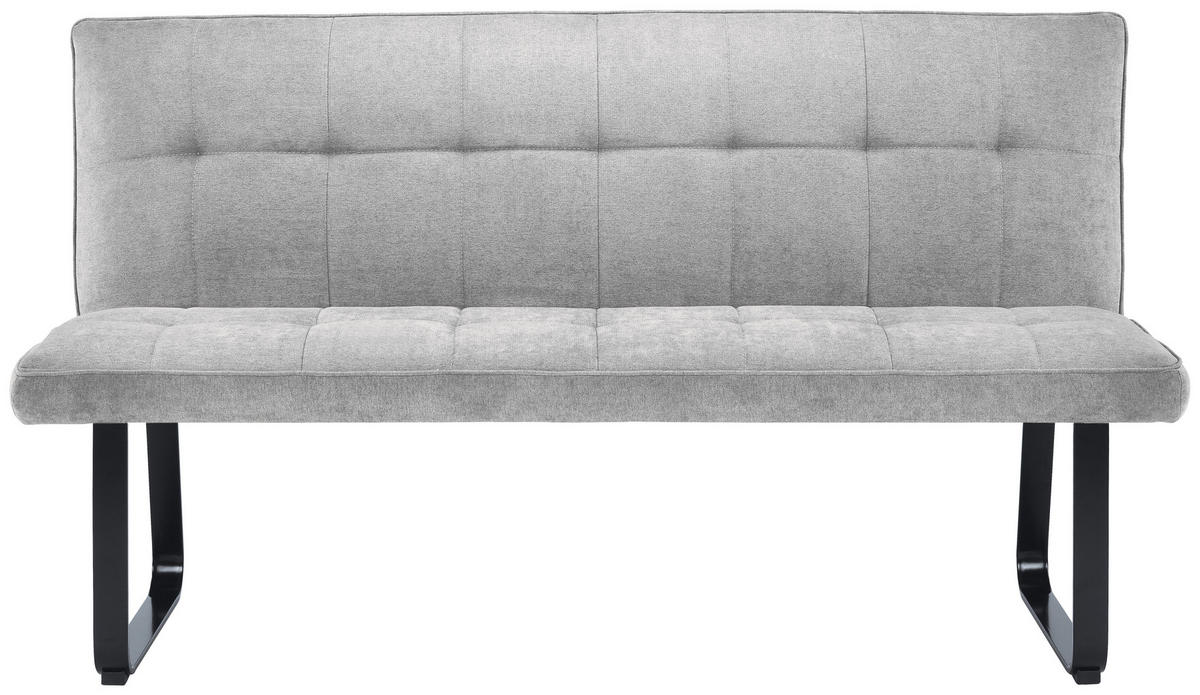 Bank TALEA hellgrau schwarz B/H/T: ca. 160x92x59 cm TALEA - hellgrau/schwarz (160,00/92,00/59,00cm) - byLIVING