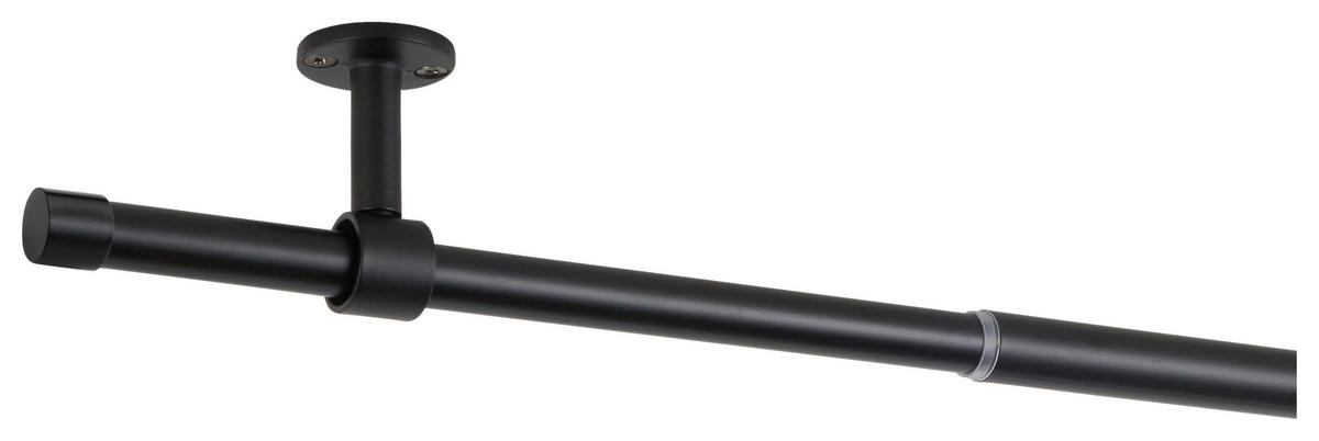Stilgarnituren schwarz Metall L: ca. 400 cm ausziehbar von ca. 210 bis 400 cm 1.0 Läufe Teleskopgarnitur_2in1 - schwarz (400,00cm) - ondeco