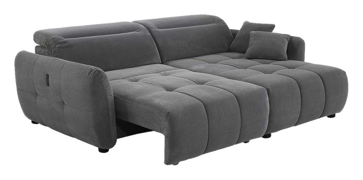 Ecksofa grau Kord B/H/T: ca. 260x106x191 cm Zoom_Ecksofa - schwarz/grau (260,00/106,00/191,00cm)