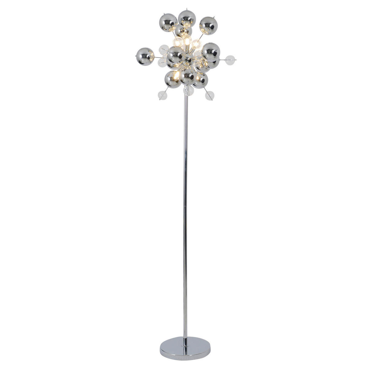 Näve Leuchten Stehleuchte 2027942 Chrom Glas Metall B/H/T: ca. 50x169x50 cm 6 Brennstellen Explosion - Chrom (50,00/169,00/50,00cm) - Näve Leuchten