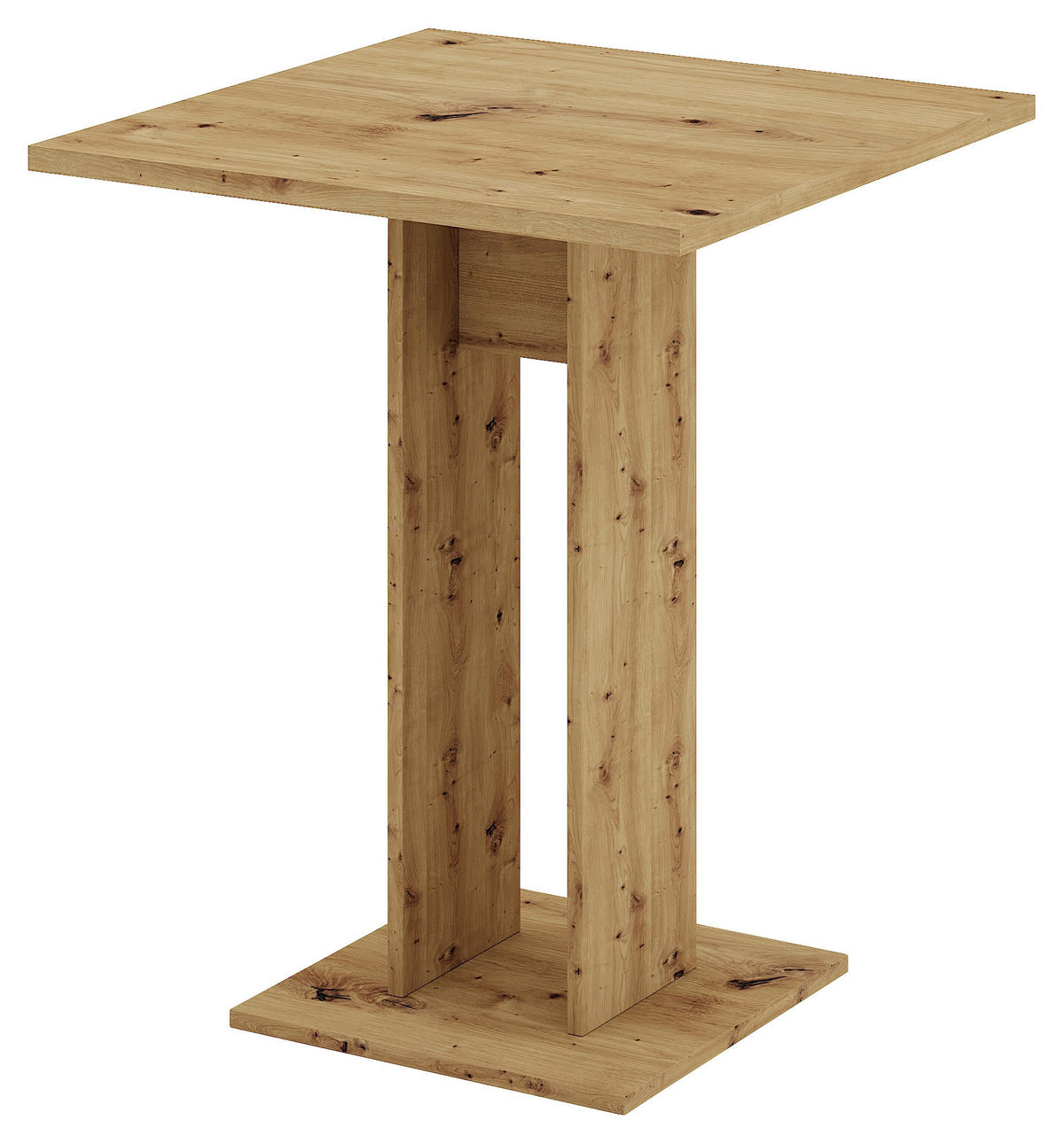 Tisch EVERT Eiche Artisan Nachbildung B/H/T: ca. 67,5x78x67,5 cm EVERT - Eiche (67,50/78,00/67,50cm) - WIPMEB
