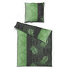 Baumwoll Bettwäsche Cotton touch Bettwäsche_Cotton-Touch Blätter - grün (135,00/200,00cm) - Sensation