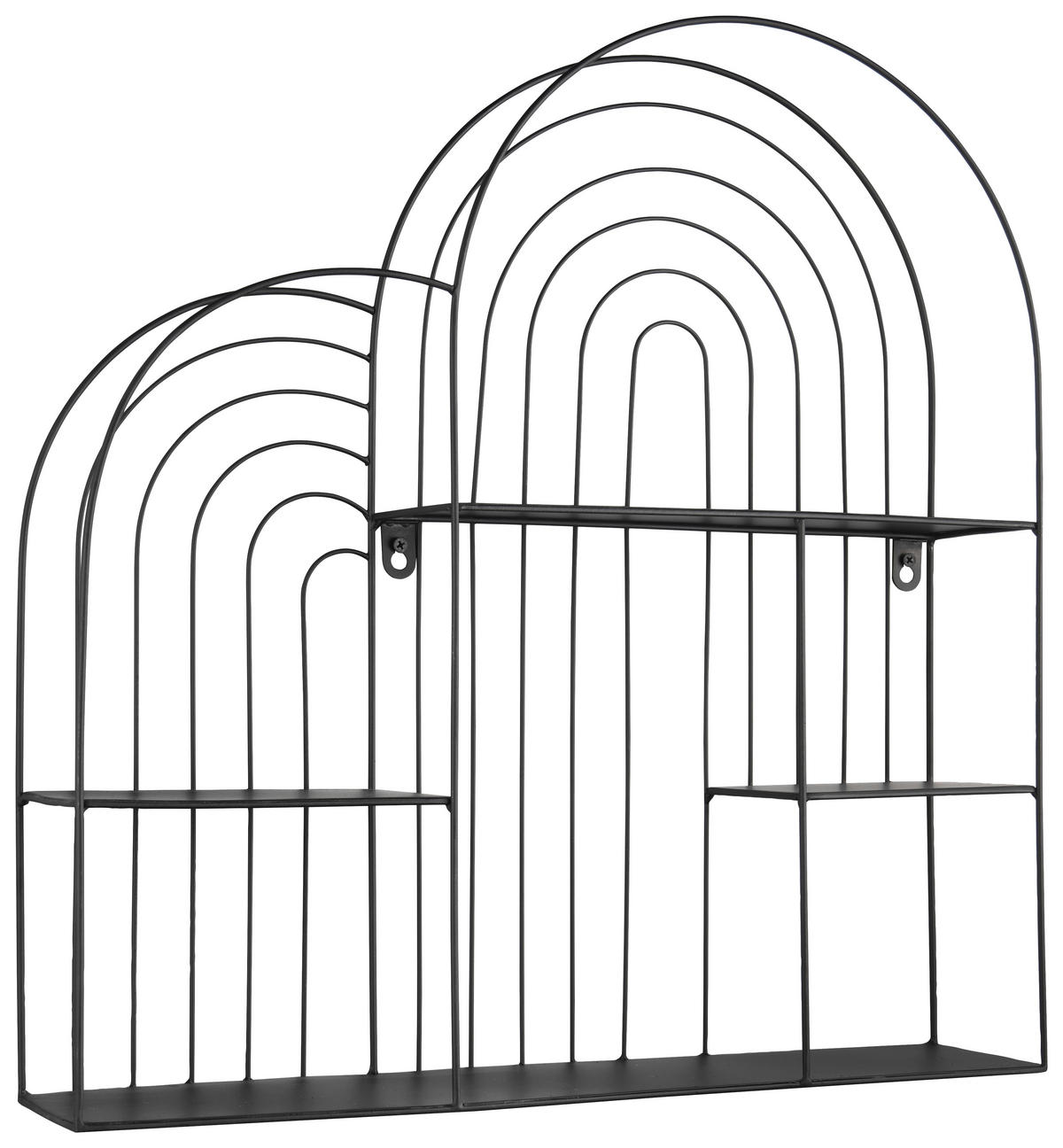 Wandregal Ivy schwarz B/H/T: ca. 55x54x11 cm Ivy - schwarz (55,00/54,00/11,00cm)