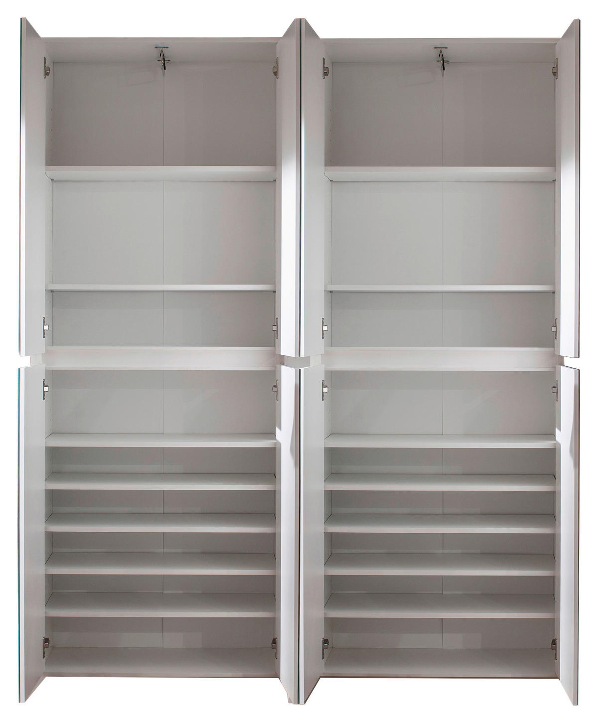 Garderobenschrank Mirror weiß B/H/T: ca. 148x191x34 cm Mirror - weiß (148,00/191,00/34,00cm) - Trendteam