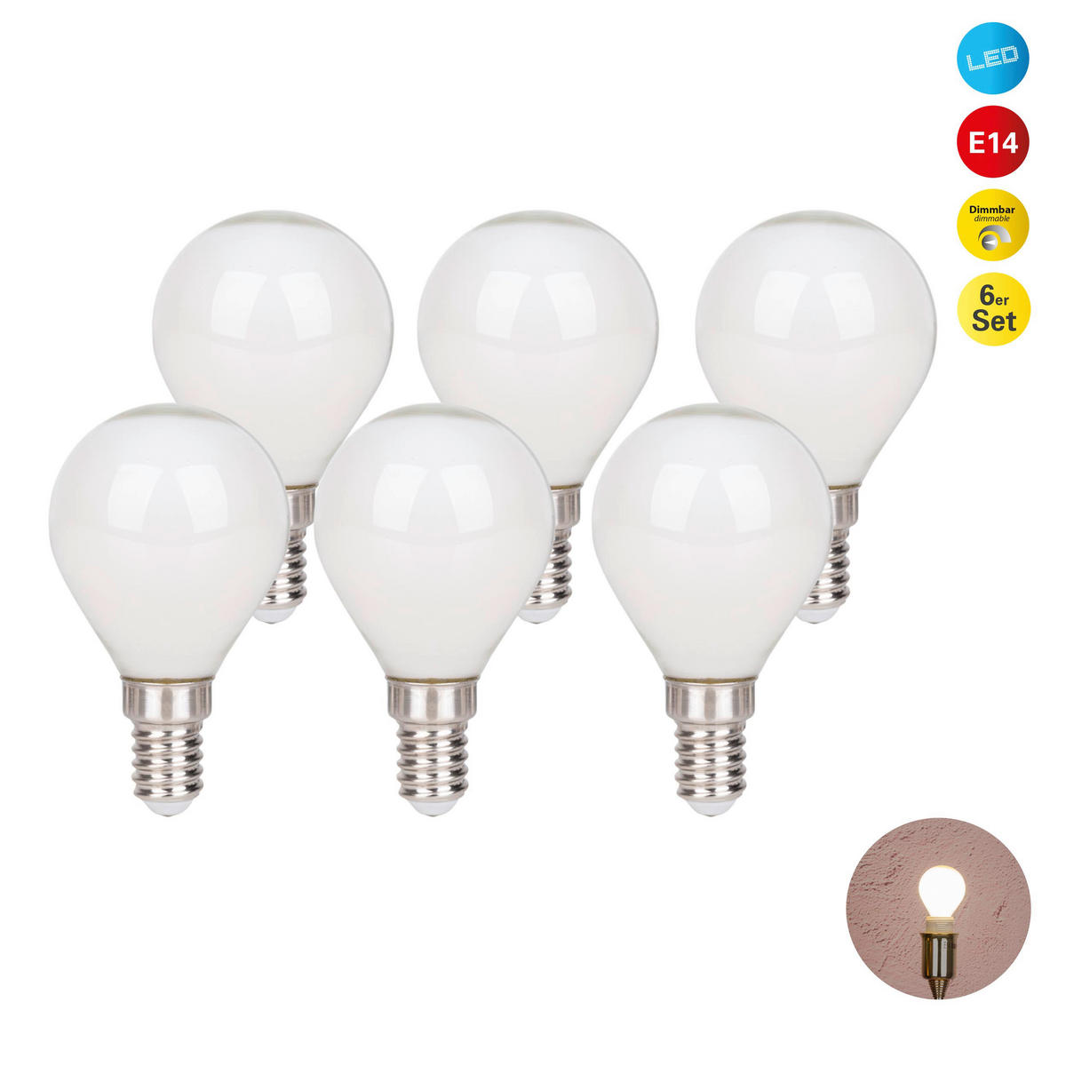 Näve Leuchten LED-Leuchtmittel 4138606 E27 Daffy - weiß (4,50/7,70/4,50cm) - Näve Leuchten