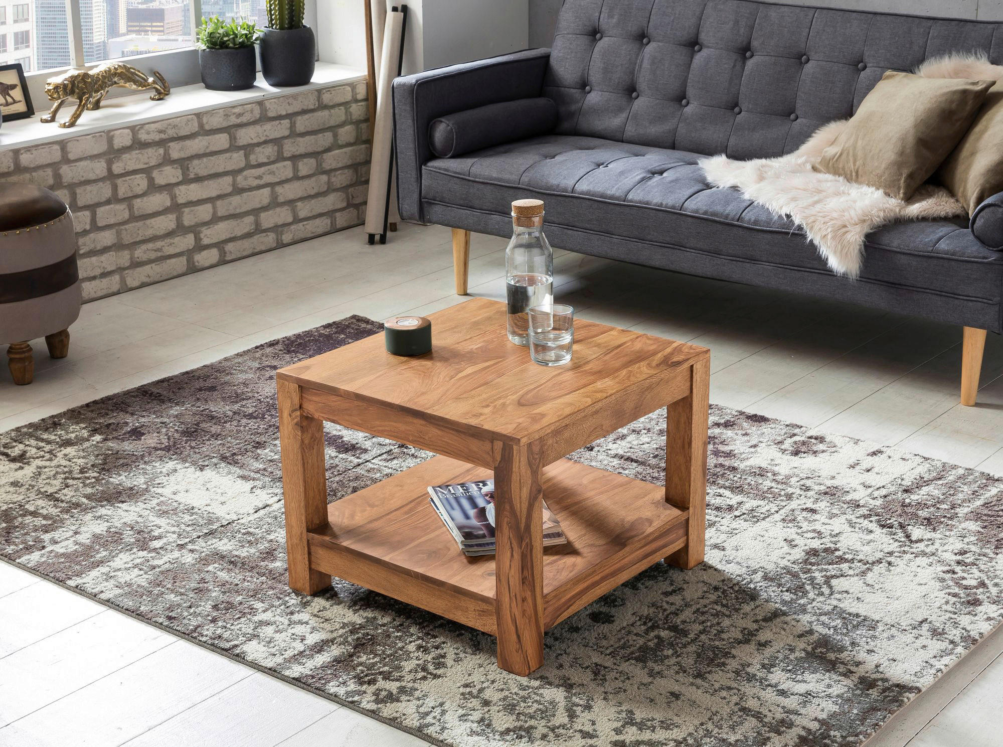 Couchtisch natur B/H/T: ca. 60x45x60 cm ...