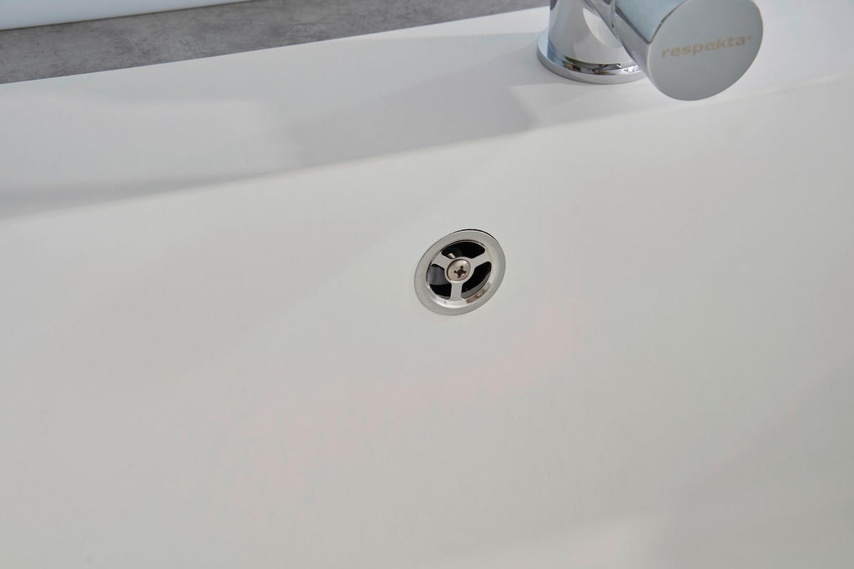 Respekta Einbauspüle Ohio 66 x 50 W weiß Mineralite B/H/T: ca. 66x21x50 cm Ohio 66 x 50 W - weiß (66,00/21,00/50,00cm) - Respekta