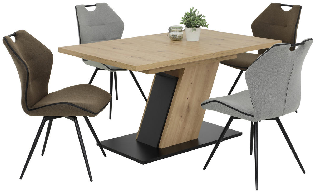 Esstisch JEANETTE Eiche Artisan Nachbildung B/H/T: ca. 140x76x90 cm JEANETTE - Eiche (140,00/76,00/90,00cm) - Hela