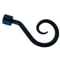 Endknopf Bogen Bogen - schwarz (1,60cm) - Boviva