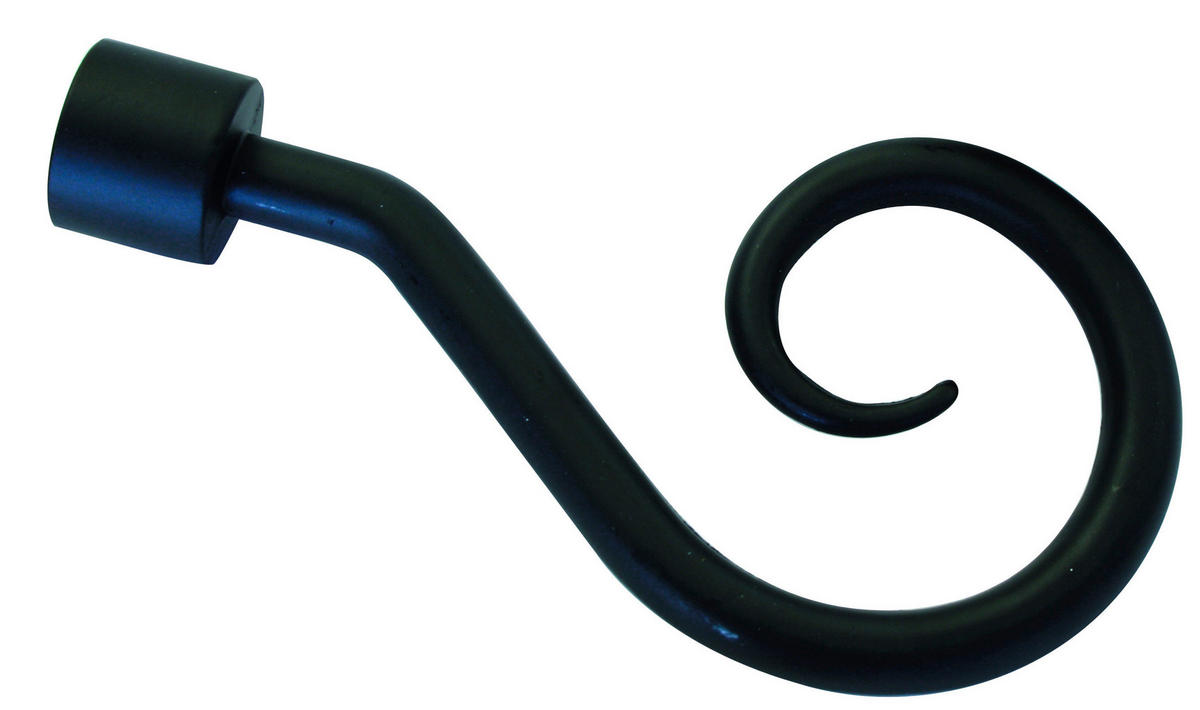 Endknopf Bogen Bogen - schwarz (1,60cm) - Boviva
