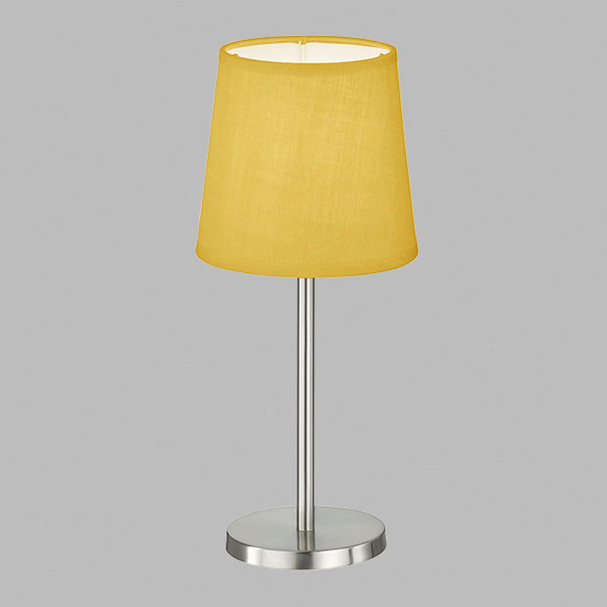 easy! by FHL Tischleuchte 850225 Eve gelb nickel matt Metall Textil H/D: ca. 30x14 cm E14 1 Brennstellen Eve - gelb/nickel matt (14,00/30,00cm) - easy! by FHL