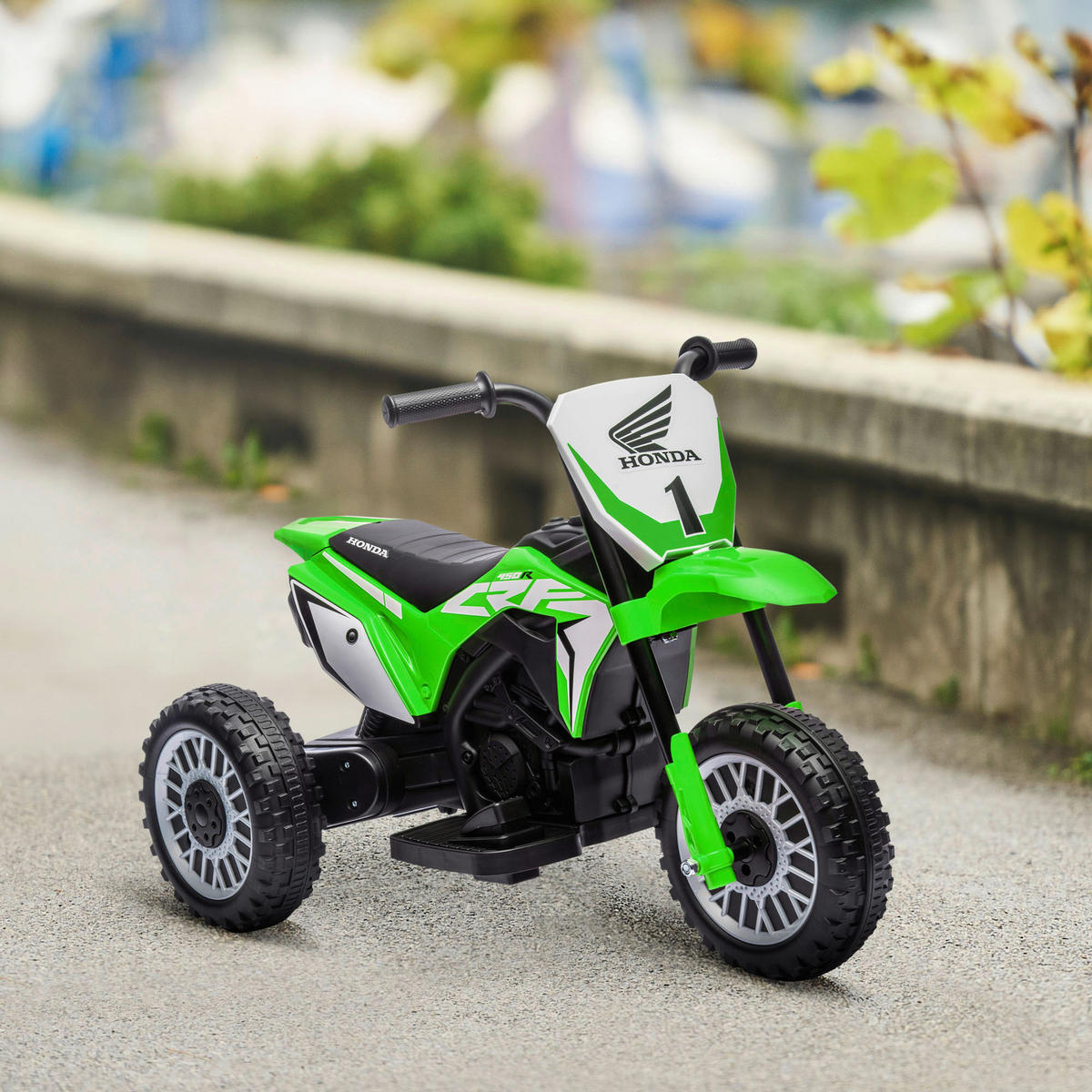 HOMCOM Kinder-Elektromotorrad grün B/H/L: ca. 40,5x43,5x71 cm Kinder-Elektromotorrad - grün (71,00/40,50/43,50cm) - HOMCOM