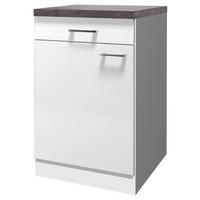 Flex-Well Unterschrank Lucca weiß matt B/H/T: ca. 50x85x60 cm Lucca - Eiche/weiß (50,00/85,00/60,00cm) - Flex-Well