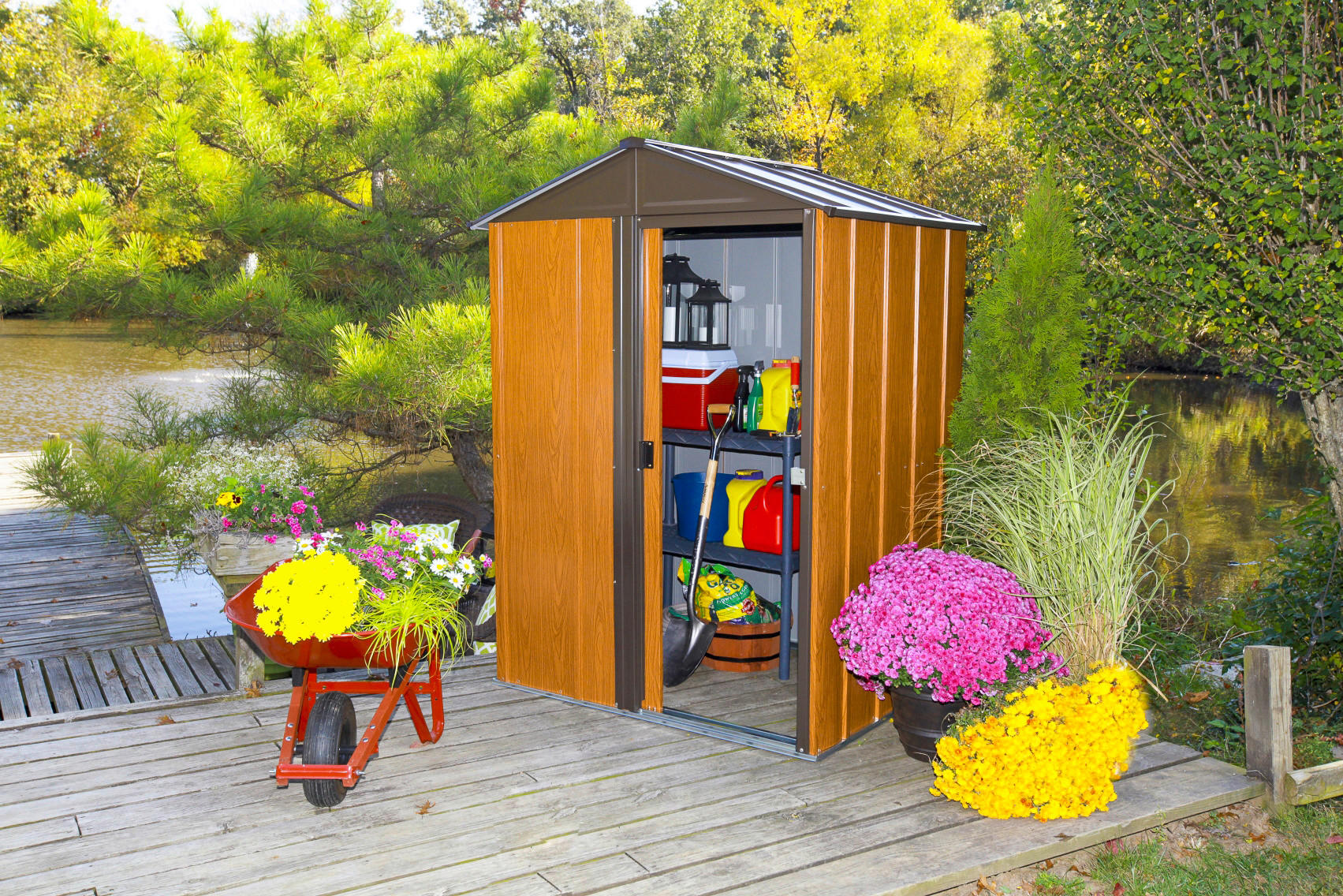 Spacemaker Gartenhaus braun B/H/L: ca. 151x198x122 cm Gartenhaus - braun (122,00/151,00/198,00cm) - Spacemaker
