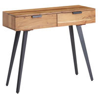 Konsolentisch natur schwarz lackiert Akazie Eisen B/H/T: ca. 90x78x36 cm Konsolentisch - natur/schwarz (90,00/78,00/36,00cm) - Wohnling
