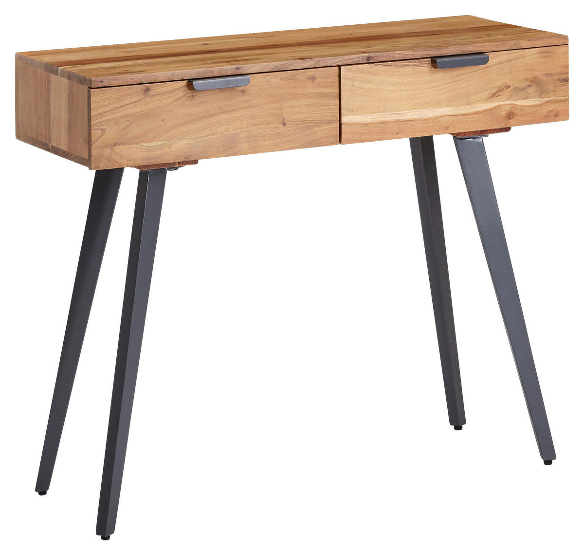 Konsolentisch natur schwarz lackiert Akazie Eisen B/H/T: ca. 90x78x36 cm Konsolentisch - natur/schwarz (90,00/78,00/36,00cm) - Wohnling