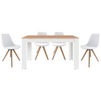 Tischgruppe KIRA weiß Eiche B/H/T: ca. 140x75x80 cm KIRA - Eiche/weiß (140,00/75,00/80,00cm) - byLIVING
