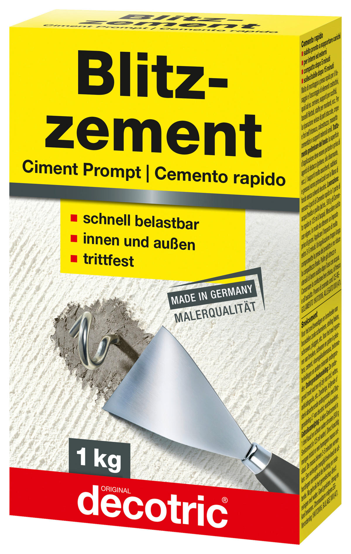 Blitzzement ca. 1 kg Blitzzement_decotric - decotric